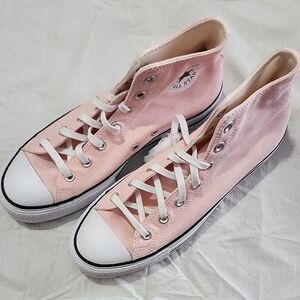 Pink Converse High Top Platform Sneakers Size 9.5